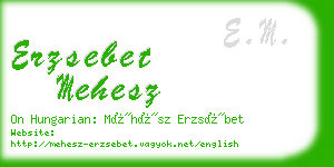 erzsebet mehesz business card